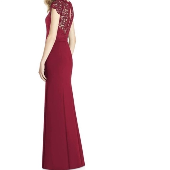 Jenny Packham Bridesmaid Dress JP1001 Burgundy - Picture 2 of 10